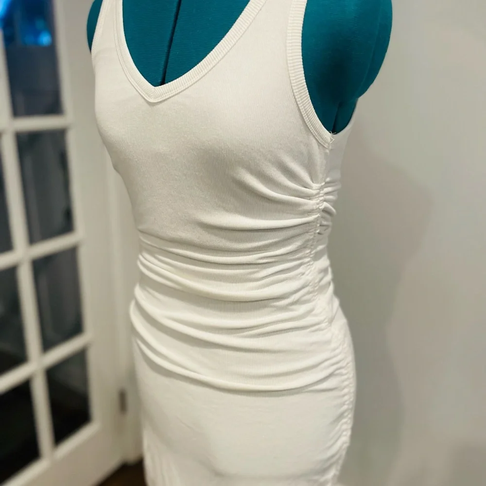 Princess Polly White Bodycon Ruched Dress - Picture 2 of 5